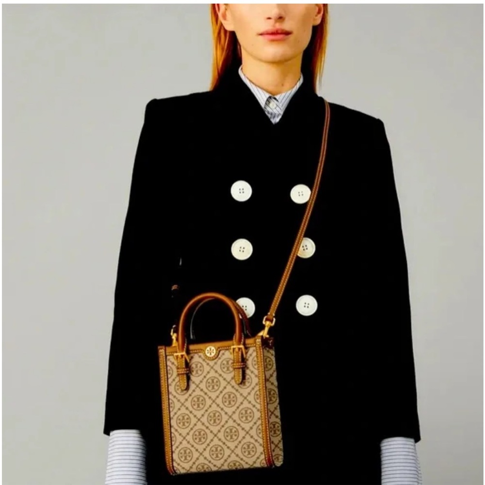 The Tory Burch T Monogram Jacquard Mini Tote.